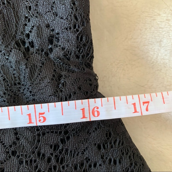 Le Chateau Black Floral Lace Beaded Cocktail Dress L - Picture 14 of 15